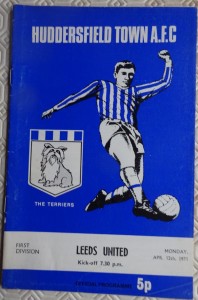 Huddersfield Town v Leeds United programme (Div. 1 April 12th 1971) for sale on Ebay