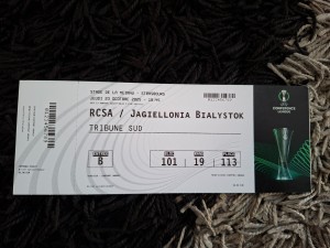 FOOTBALL  TICKET RC STRASBOURG FRANCE-JAGIELLONIA BIALYSTOK POLAND C4 23.10.2025 for sale on Ebay