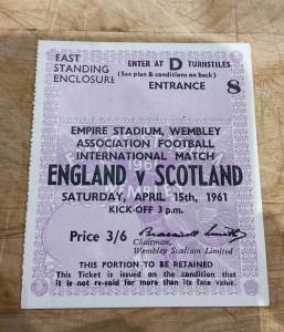 1961 Ticket - England v Scotland. 9-3 for sale on Ebay