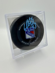 Mika Zibanejad #93 Autographed New York Rangers Official Game Hockey Puck  COA  for sale on Ebay