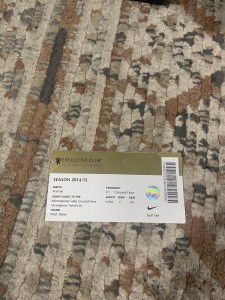 MANCHESTER UNITED V ARSENAL 2014/15 TICKET STUB SCARCE for sale on Ebay