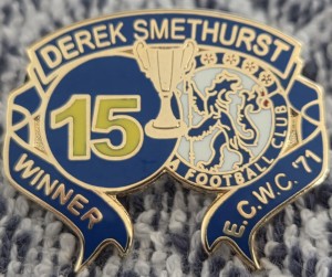 Chelsea FC Badge - DEREK SMETHURST (no. 15) - 1971 ECWC WINNERS BADGE for sale on Ebay