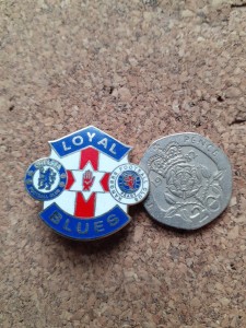 CHELSEA GLASGOW RANGERS LOYALIST BLUES BADGE for sale on Ebay