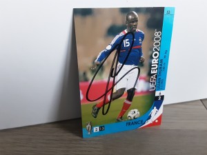 LILIAN THURAM - FRANCE Signed Panini Euro 2008 Football trading card for sale on Ebay