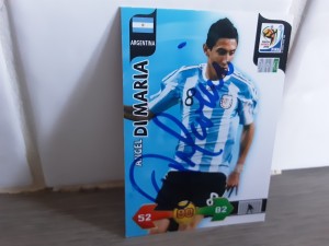 ANGEL DI MARIA - ARGENTINA Signed Panini World Cup 2010 Football trading card for sale on Ebay