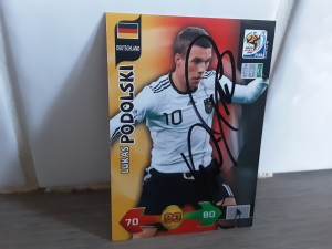 LUKAS PODOLSKI - GERMANY Signed Panini World Cup 2010 Football trading card for sale on Ebay