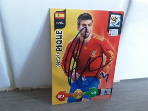 GERARD PIQUE - SPAIN Signed Panini World Cup 2010 Football trading card for sale on Ebay