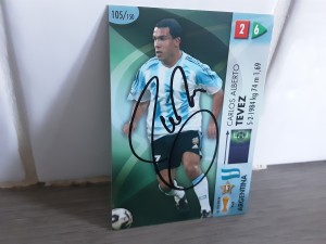 CARLOS TEVEZ - ARGENTINA Signed Panini World Cup 2006 Football trading card for sale on Ebay