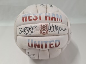 West Ham United Signed Football Ball Original Autographs Memorabilia for sale on Ebay