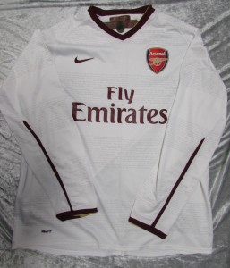 Arsenal Nike 2007/08 White Long Sleeve Away Shirt Herbert Chapman XL for sale on Ebay