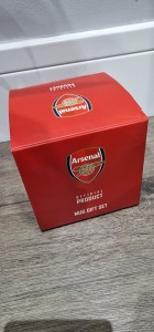 Arsenal Christmas Mug Coaster & Badge - Official Merchandise for sale on Ebay