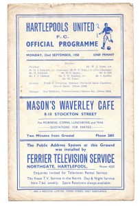 HARTLEPOOLS UNITED v CRYSTAL PALACE 1958-59 for sale on Ebay