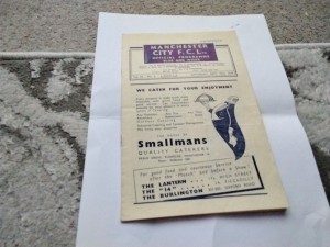 Manchester City v Fulham Football Programmes 10/9/1949 for sale on Ebay