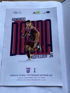 Ipswich Town V Tottenham Hotspur U21 03/09/2019 (Leasing Trophy ) Programme for sale on Ebay
