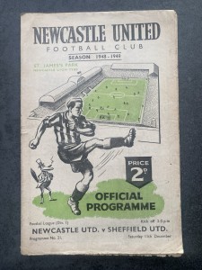 1948 NEWCASTLE UNITED V SHEFFIELD UNITED FOOTBALL PROGRAMME for sale on Ebay