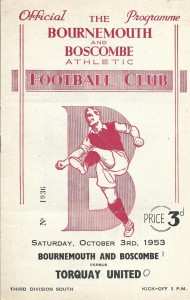1953/54   BOURNEMOUTH AND BOSCOMBE v TORQUAY UNITED for sale on Ebay