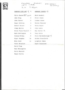 1985/86   CARDIFF CITY v NEWPORT COUNTY  Friendly Match for sale on Ebay
