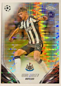 Lewis Miley - Newcastle Utd, Topps Chrome Silver Pulsar Refractor UCC Champions for sale on Ebay