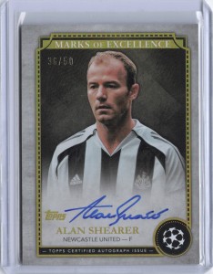 Topps Museum Marks of Excellence MOE NewCastle - Alan Shearer /50 OnCard Auto for sale on Ebay