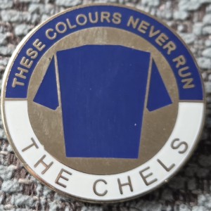 Chelsea FC Badge - CHELSEA THESE COLOURS NEVER RUN BADGE  for sale on Ebay
