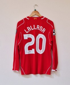 LIVERPOOL HOME CHAMPIONS LEAGUE FOOTBALL SHIRT - 2014/15 - ADULT MEDIUM -LALLANA for sale on Ebay