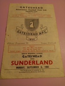 62-63 Gateshead v Sunderland res North regional league for sale on Ebay