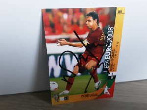 NUNO GOMES - PORTUGAL Signed Panini Euro 2008 Football trading card for sale on Ebay