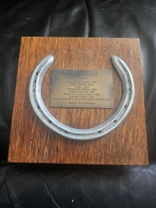 Commemorative Plaque royal palace Race Horse Horse shoe And Brass Plaque Mounted for sale on Ebay