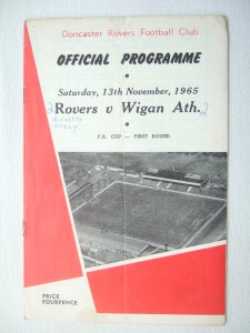 Doncaster Rovers v Wigan Athletic 13.11.1965 football programme for sale on Ebay