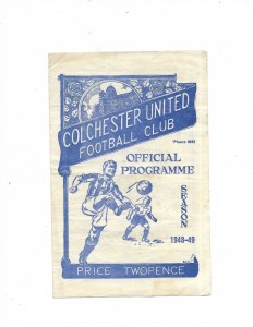 Pre league Colchester United v Hereford United 5-5-1949 Southern league for sale on Ebay