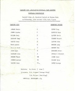 1979/80   CARDIFF CITY RESERVES v HEREFORD UNITED RESERVES  Football Combination for sale on Ebay