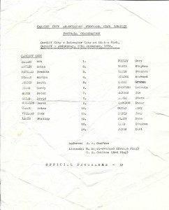 1975/76  CARDIFF CITY RESERVES v LEICESTER CITY RESERVES Football Combination for sale on Ebay