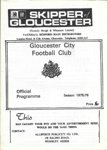 1975/76  GLOUCESTER CITY v CHELTENHAM TOWN   North Glos Professional Cup Final for sale on Ebay