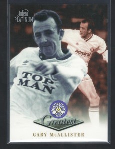 FUTERA PLATINUM 1999 - GARY McALLISTER - LEEDS UNITED  GREATEST CARD for sale on Ebay