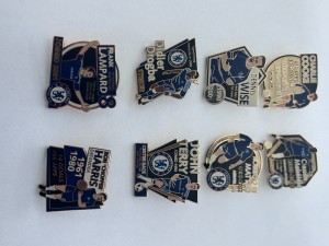 CHELSEA FC DANBURY MINT  GREATEST PLAYERS - 8 BADGES OF CFC LEGENDS for sale on Ebay