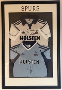 Tottenham Hotspur framed and signed home & away shirts by D. Anderton & G. Poyet for sale on Ebay