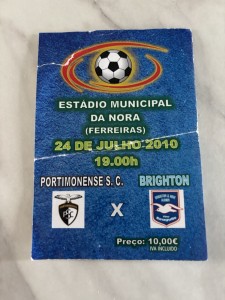 Pre-owned And Used Ticket Portimonense V Brighton Pre-season 24/07/2010 for sale on Ebay
