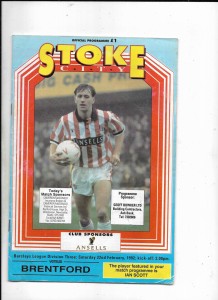 STOKE CITY V BRENTFORD 22/02/1992 DIVISION 3 (7) for sale on Ebay