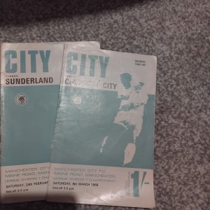 2x Manchester City 1967/68 Programmes for sale on Ebay