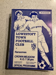 Lowestoft Town v Ransomes 20th Oct 1987 East Anglian Cup for sale on Ebay