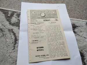 Rare Rotherham County v Denaby United Football Programme 19/2/1921. for sale on Ebay