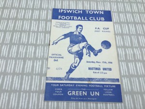 Ipswich Town v Hastings United 1956/57 FA Cup 1st Round - 17th November 1956 for sale on Ebay