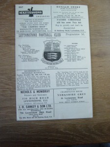 1964 LEYTONSTONE v TOTTENHAM HOTSPUR *****OPENING OF FLOODLIGHTS***** for sale on Ebay