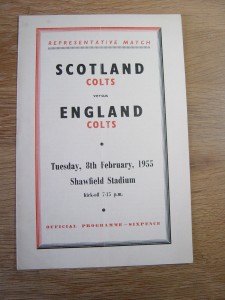 1955 SCOTLAND COLTS v ENGLAND COLTS **DUNCAN EDWARDS - MANCHESTER UNITED** for sale on Ebay