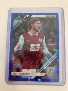 PANINI CHRONICLES DONRUSS 19/20 JEFF HENDRICK BURNLEY BLUE LASER 50/75. for sale on Ebay