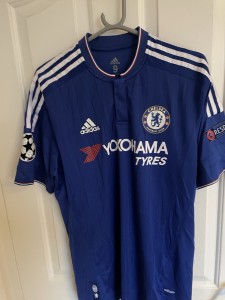 Adidas Chelsea Player Issue Champions League Home Shirt 15/16 Kurt Zouma for sale on Ebay
