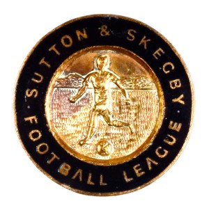 Vintage Antique Old the Sutton & Skegby Football League Enamel Lapel Badge for sale on Ebay
