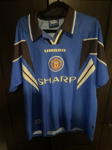Original Umbro Manchester United 1996/1997 Third Shirt Mens XL for sale on Ebay