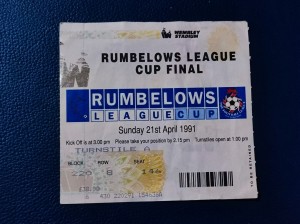 Manchester United vs Sheffield Wednesday Ticket 1991 League Cup Final for sale on Ebay
