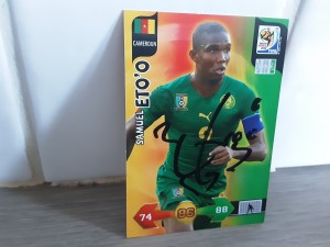 SAMUEL ETO'O - CAMEROON Signed Panini World Cup 2010 Football trading card for sale on Ebay